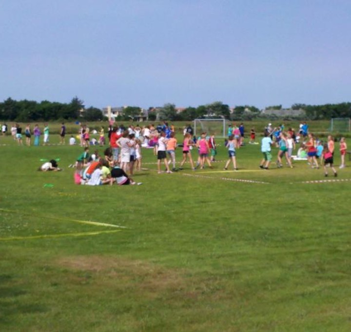 Molenwiek grasveld met kinderen